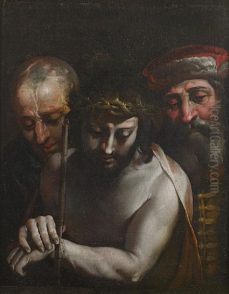 Ecce Homo Oil Painting by Luca Cambiaso