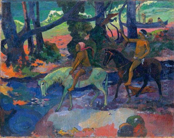 The Ford (The Flight) Oil Painting by Paul Gauguin