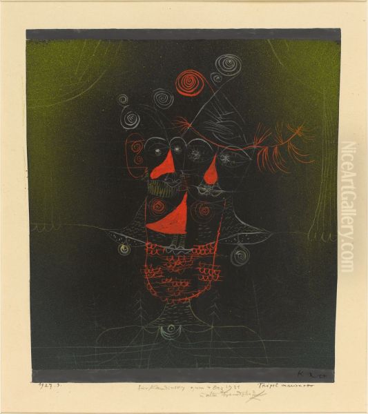 Tripelmarionette Oil Painting by Paul Klee