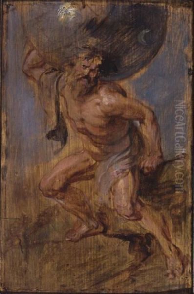 Atlas Oil Painting by Peter Paul Rubens