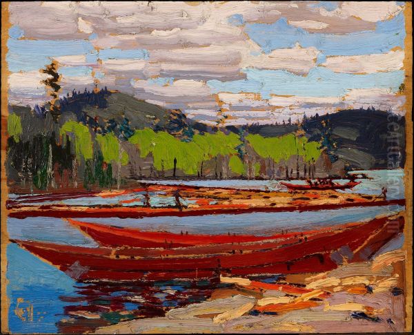 Boats Oil Painting by Tom Thomson