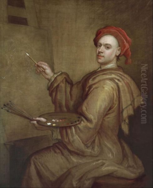 Self-Portrait Oil Painting by Hamlet Winstanley