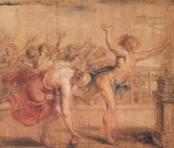 Atalanta and Hippomenes (Ovid, Metamorphoses, X, 560-680) Oil Painting by Peter Paul Rubens