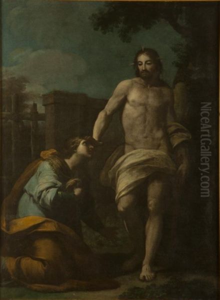 Aparicion de Cristo a la Magdalena Oil Painting by Antonio Gonzalez Velazquez