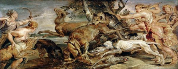 Diana's hunt (modello) Oil Painting by Peter Paul Rubens