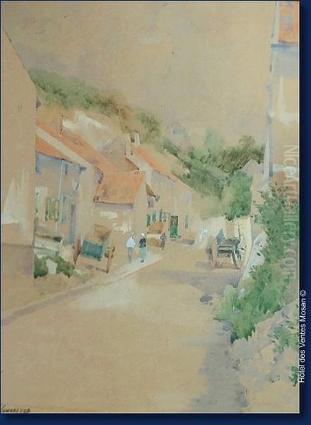 Rue Animee Oil Painting by Jean Cambresier