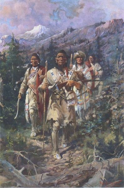 After the Whiteman's Book Oil Painting by Edgar Samuel Paxson