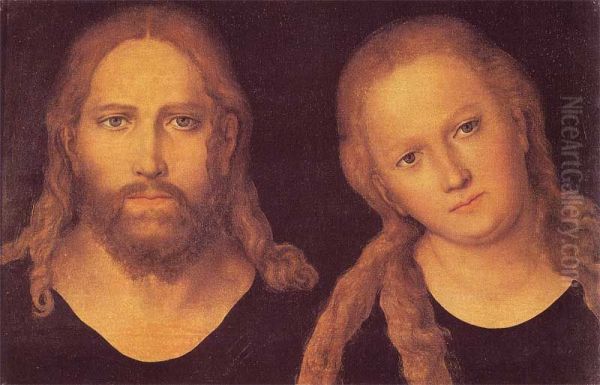 Christ and Mary Oil Painting by Lucas Cranach the Elder