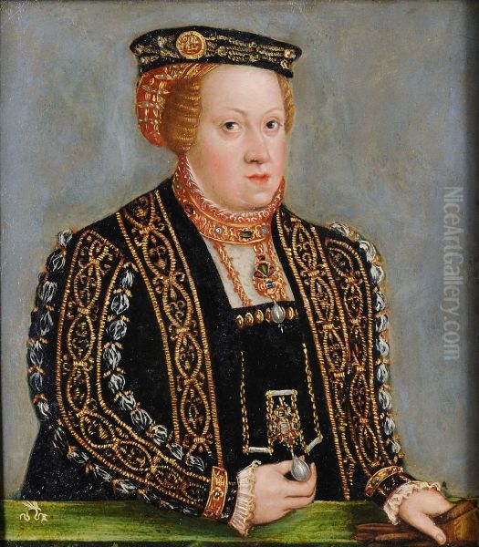 Catherine of Austria Oil Painting by Lucas Cranach the Younger