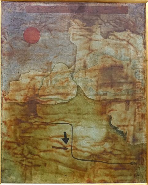 Dried Up Cataract Oil Painting by Paul Klee