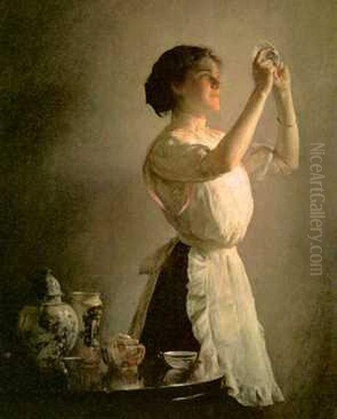 The Blue Cup Oil Painting by Joseph DeCamp