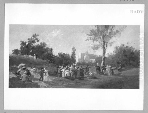 Picknick im Parke Oil Painting by Carl Spitzweg