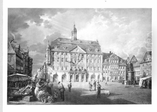 Rathaus von Coburg Oil Painting by Richard Roland Holst