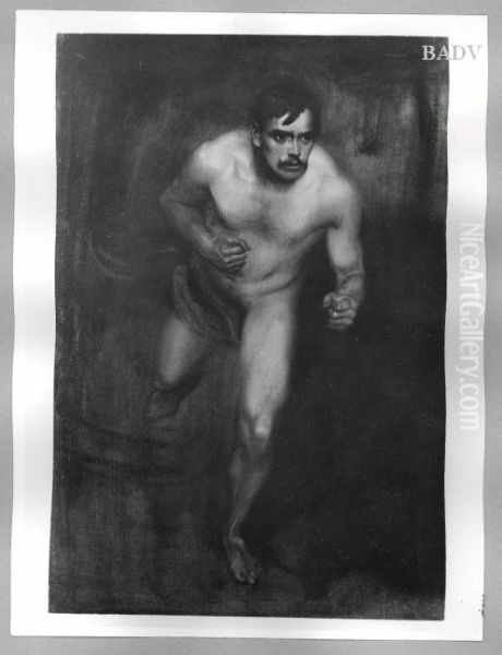 Laufer Oil Painting by Franz Stuck