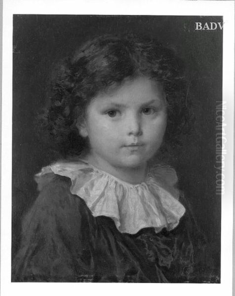 portrait of a girl (head) Oil Painting by Ludwig Knaus