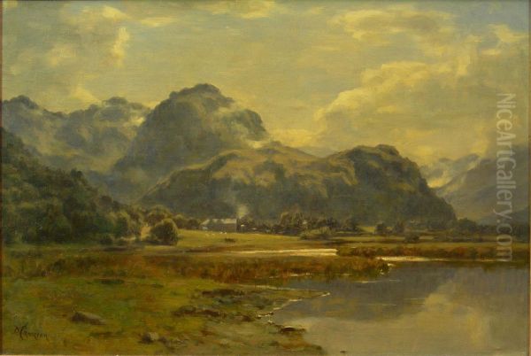 The Hills Of Borrowdale Oil Painting by Duncan Cameron