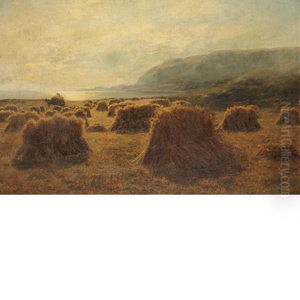 Haystacks Oil Painting by Duncan Cameron