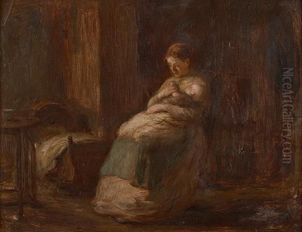 Mother And Child Oil Painting by Hugh Cameron