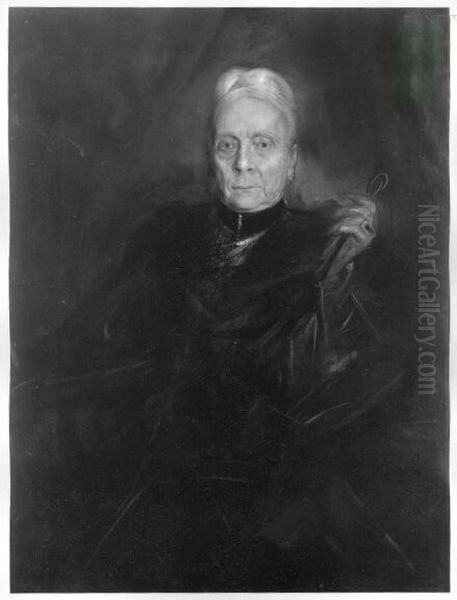 portrait of an old lady (Geheimrat Jost) Oil Painting by Franz von Lenbach