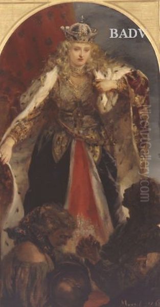 Germania Oil Painting by Adolph von Menzel