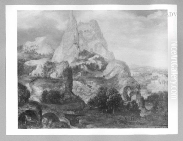 rocky landscape Oil Painting by Herri met de Bles