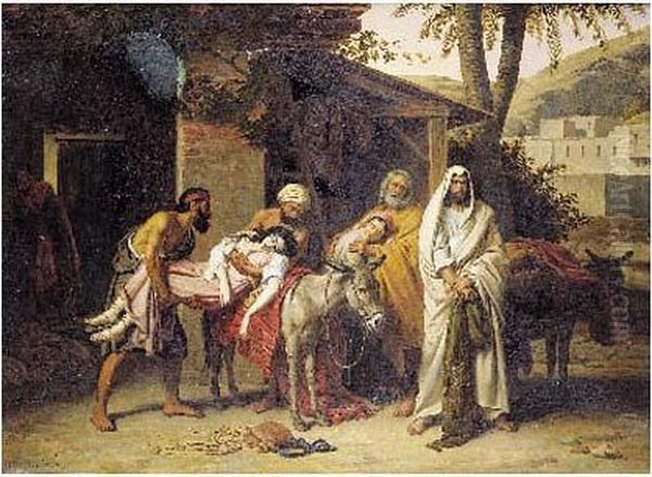 Le Levite D'ephraim Oil Painting by Alexandre Francois Caminade