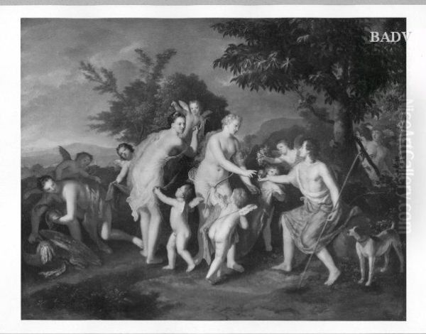 The judgement of Paris Oil Painting by Jan van Neck