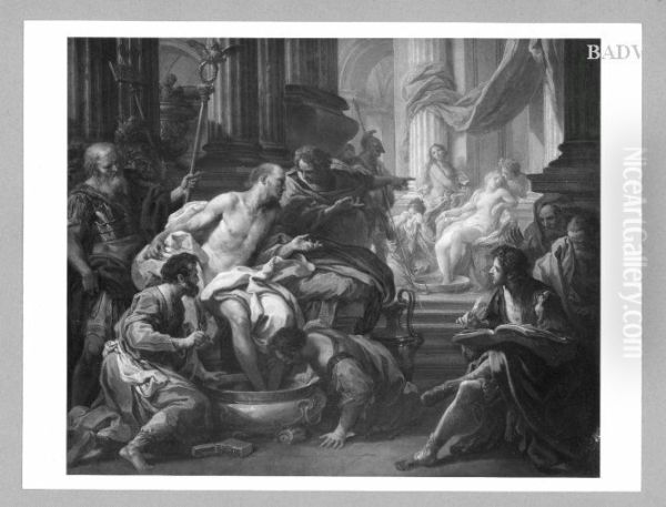 the death of Seneca Oil Painting by Sebastiano Conca