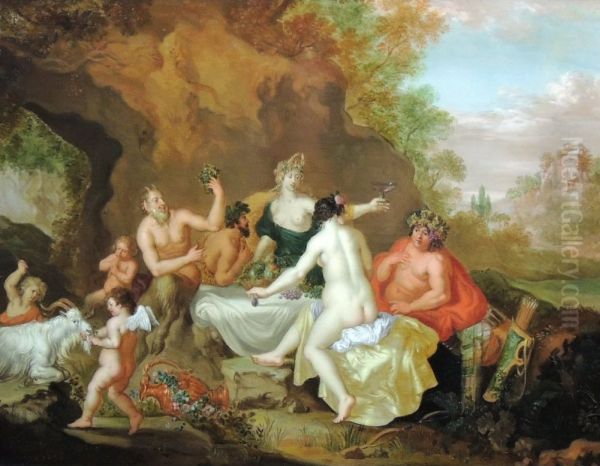 Bacchus, Ceres and Venus Oil Painting by Victor Honore Janssens