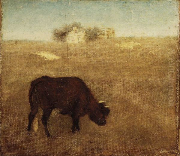 Evening Glow, The Old Red Cow Oil Painting by Albert Pinkham Ryder