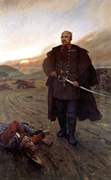 Maleri af general Olaf Rye Oil Painting by August Jerndorff