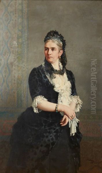 Portrait of Jane Crum-Ewing Oil Painting by Vittorio Matteo Corcos