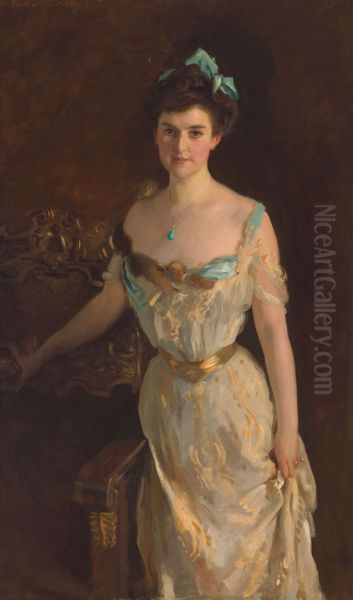 Ellen Sears Amory Anderson Curtis (1868-1952) (Mrs. Charles Pelham Curtis) Oil Painting by John Singer Sargent