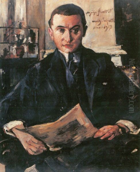 Portrat Wolfgang Gurlitt Oil Painting by Lovis Corinth