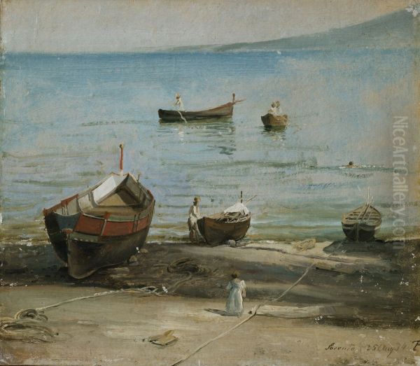 From Sorrento Oil Painting by Thomas Fearnley