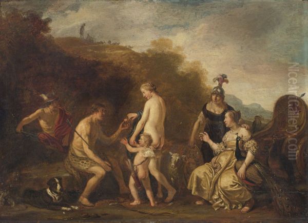 The Judgement of Paris Oil Painting by Claes Corneliszoon Moeyaert