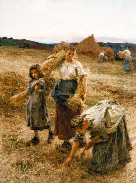 The Gleaners, End of the Day Oil Painting by Leon Augustin Lhermitte