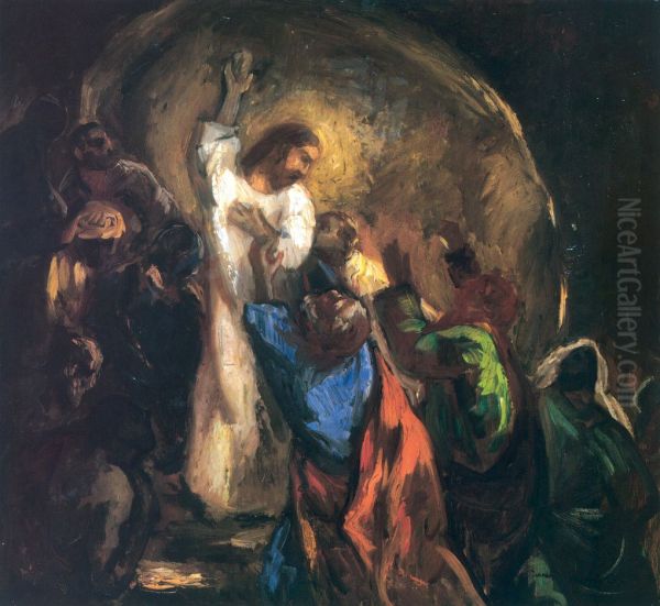 Doubting Saint Thomas Oil Painting by Bela Ivanyi-Grunwald