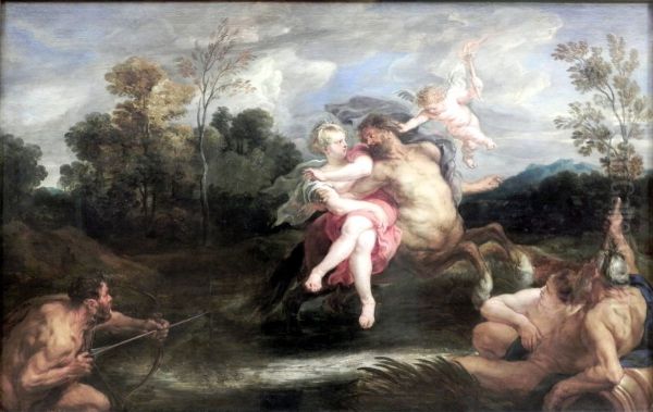 The Abduction of Deianeira by the Centaur Nessus Oil Painting by Peter Paul Rubens