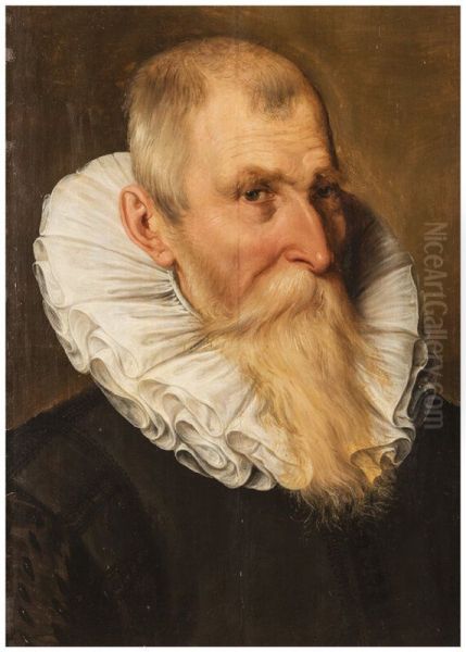 Portrait of a man, possibly Brueghel Oil Painting by Peter Paul Rubens