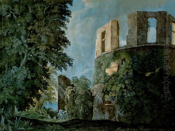 Dicker Turm Heidelberger Schloss Oil Painting by Karl Philipp Fohr