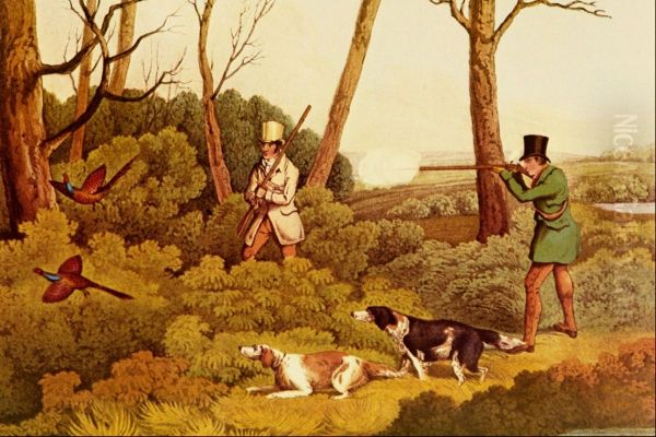 Pheasant Shooting Oil Painting by Henry Thomas Alken