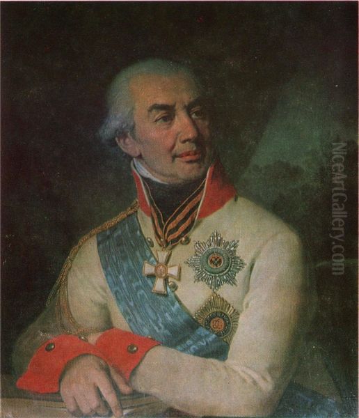 Grigorij Semenovic Volkonskij Oil Painting by Vladimir Borovikovsky