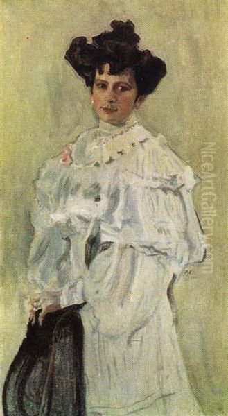 Elizaveta Alexeevna Krasilshikova Oil Painting by Valentin Serov