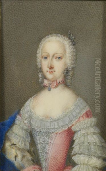 Portrait of Louisa, Duchess of Saxe-Hildburghausen (1726-1756) Oil Painting by German School