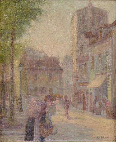 Les lingeres place du Tertre Oil Painting by Rudolf Quittner