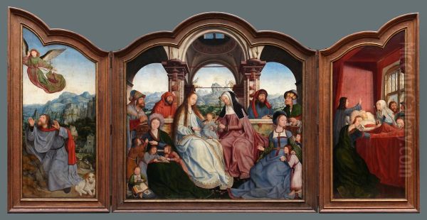 St Anne Altarpiece Oil Painting by Quinten Metsys