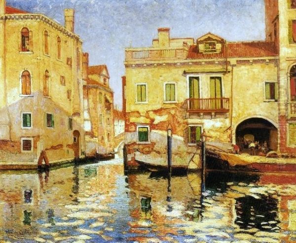 Summer Sun, Venice, Titian's house Oil Painting by Mario Navarro Da Costa