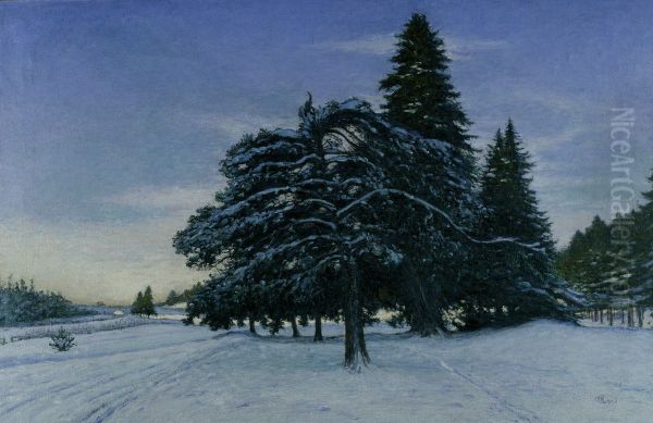 Winter's Day at Uggleviken Oil Painting by Karl Nordstrom