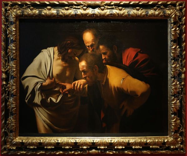 incredulita di san tommaso Oil Painting by Caravaggio